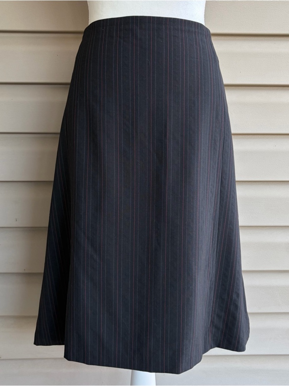 •Banana Republic• Lightweight Pinstripe Wool Blend A-Line Skirt - Size 16
